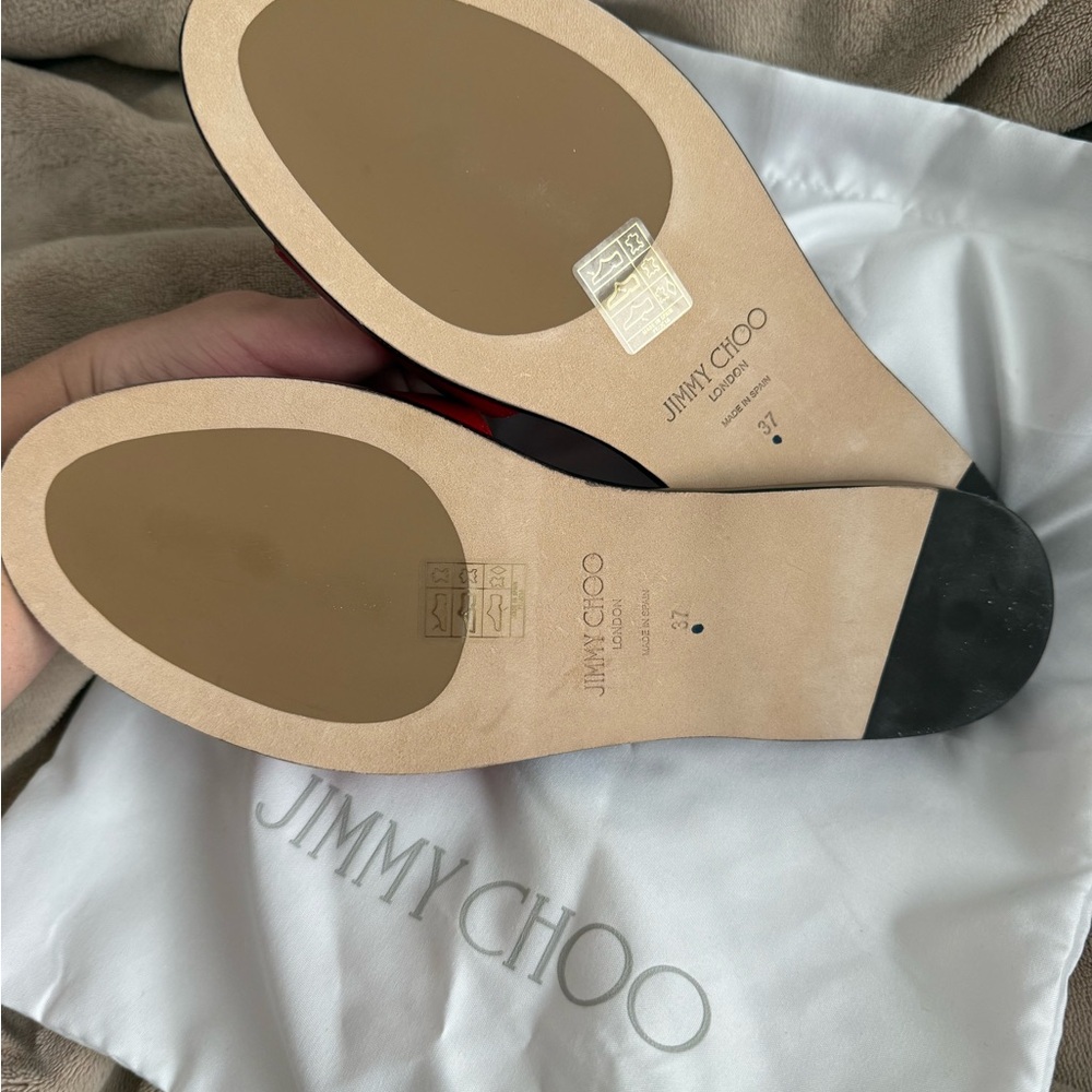 Jimmy Choo Bold Red Slide Sandals - Picture 4 of 6